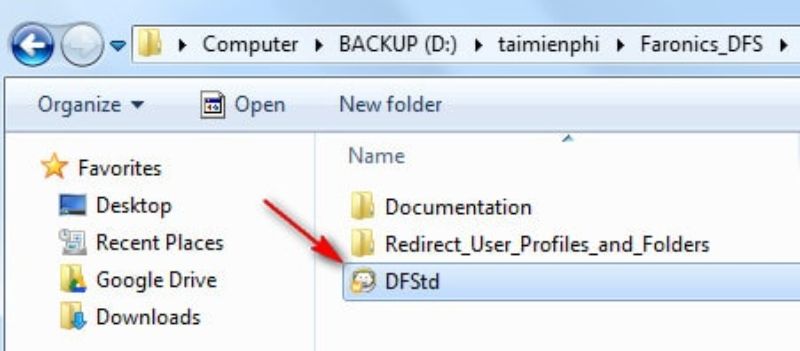 Cài đặt file DFstd.exe