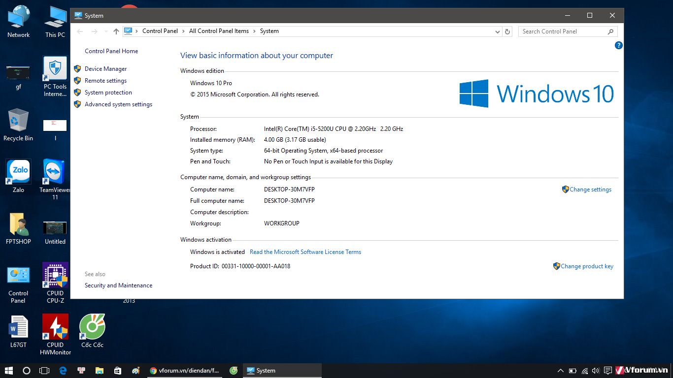 Deep Freeze phù hợp với cấu hình Windows 10