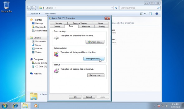 công cụ Disk Defragmenter