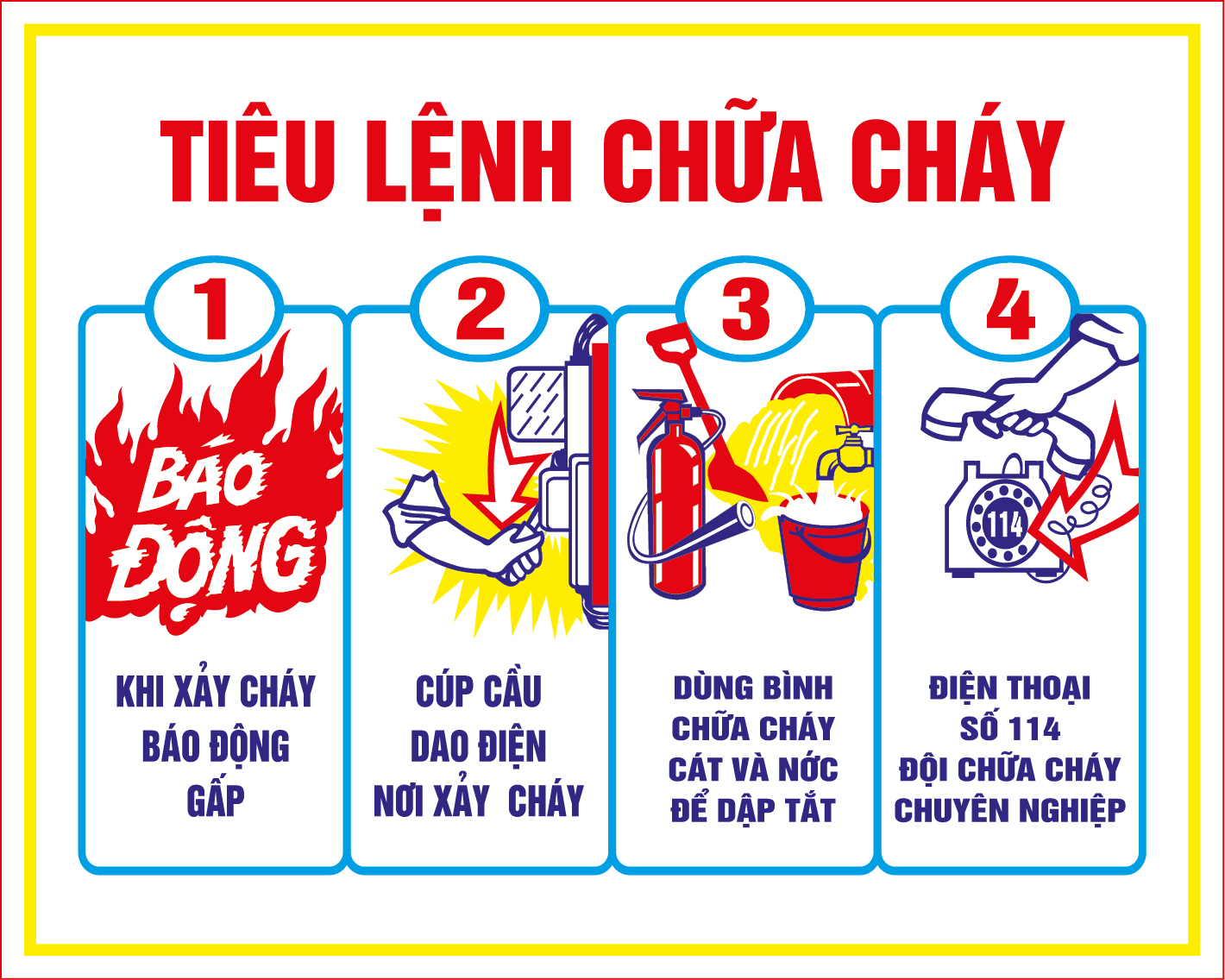 tiêu lệnh chữa cháy kích thước lớn để in ra