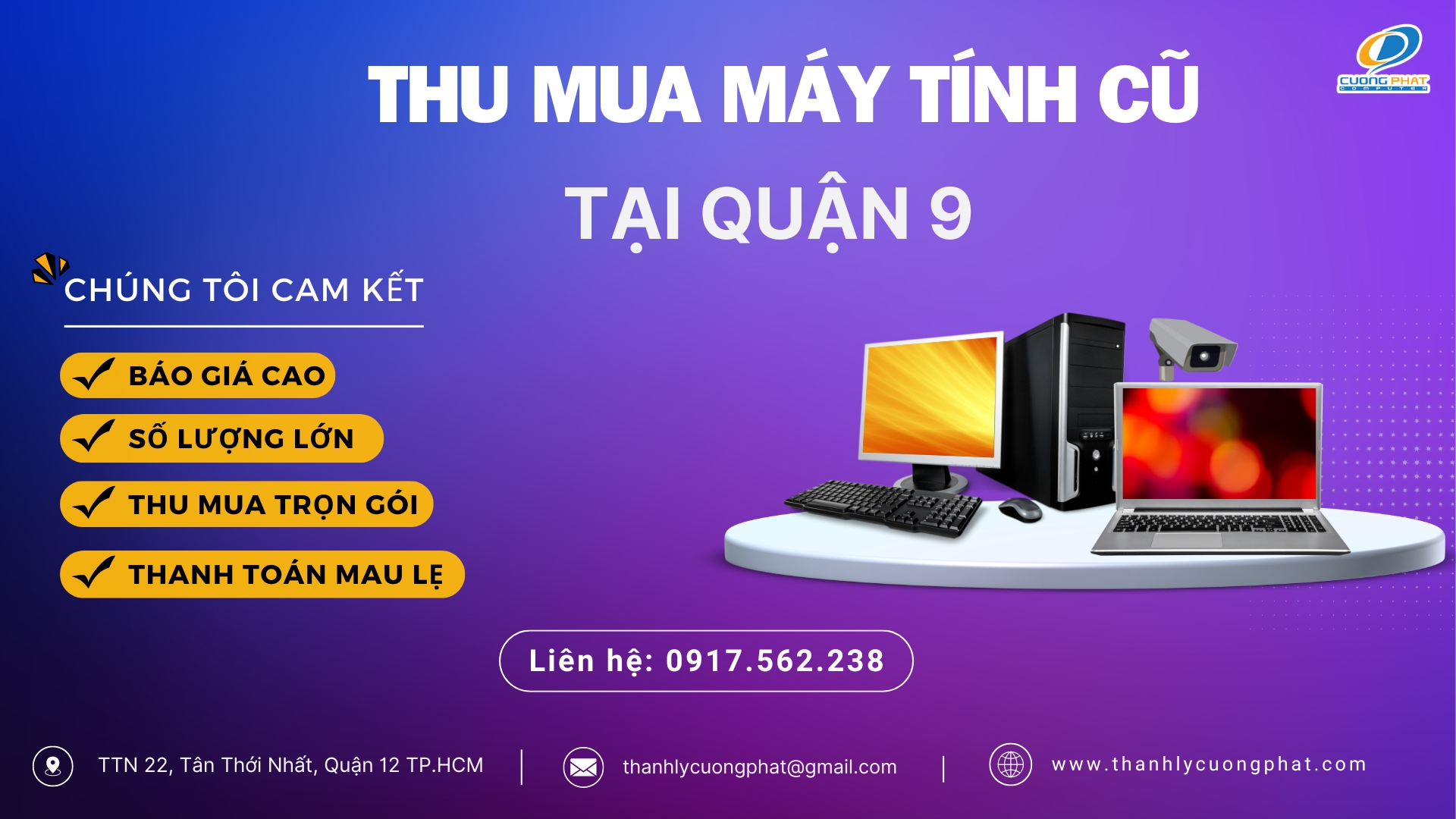 Thu mua máy tính cũ Quận 9 giá cao