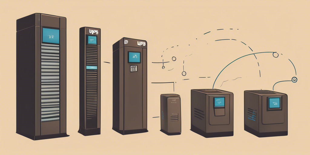 Phân loại bộ lưu điện (UPS) khác nhau: Offline, Line-Interactive, và Online.